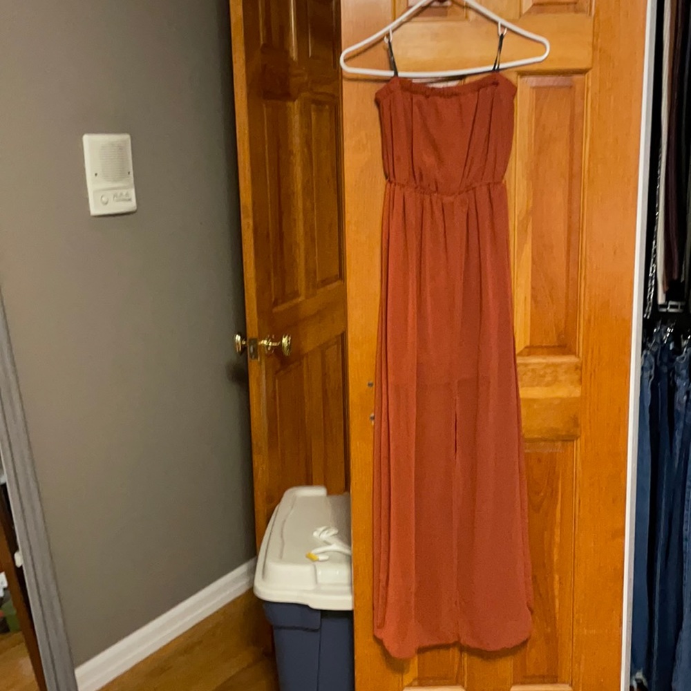Strapless maxi dress